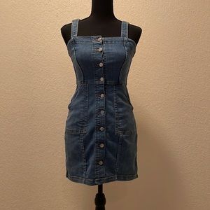 Denim button up dress